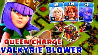 TH10 Queen Charge with Valkyrie Blower Attack strategy