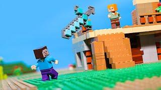 Alex and Steve Play Lego Minecraft Creative Mode  Lego Minecraft Stop Motion