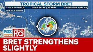Tropical Storm Bret Strengthens Slightly Tropical Storm Watch Issued For Barbados