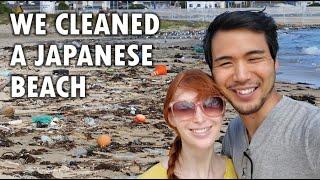 We cleaned a Japanese beach #trashtag