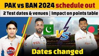 Pakistan vs Bangladesh 2024 schedule  2 Test dates & venues   Test championship points table