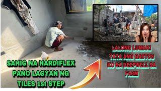 SAHIG NA HARDIFLEX PANO LAGYAN NG TILES 1st STEP