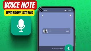 How To Send Voice Note On WhatsApp Status  iPhone