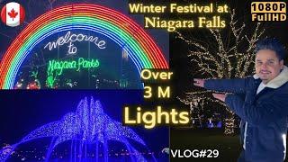 Winter Festival Lighting  NiagaraFalls Canada Vlog Christmas in Canada  2020