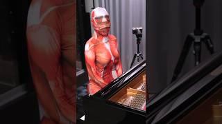 When Colossal Titan PLAY PIANO? Attack on Titan OP「Saigo no Kyojin」#shorts #TheLastTitan #Piano