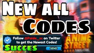 ALL NEW CODES⭐UPD Anime Street Simulator ROBLOX