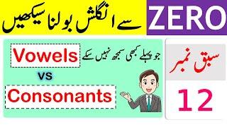 Zero to Advanced Level Course in Urdu  Vowels vs Consonants in English   Class 12