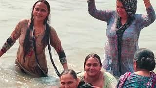 गंगा स्नान  Ganga Snan Hot Latest New Video  sali nadi open snan 2024  Simariya Ghat #viralvideo
