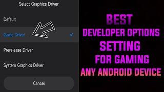 BEST DEVELOPER SETTING FOR GAMING 2022  DEVELOPER OPTION BEST SETTING  FOR ANDROID DEVICE