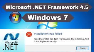 How to Download and Install Microsoft .NET Framework 4.5 for Windows 7 manually