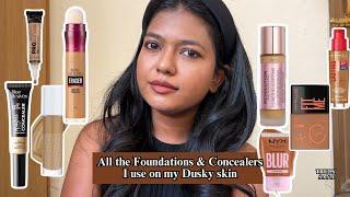 *SWATCHES* OF AFFORDABLE FOUNDATIONS & CONCEALERS I USE ON MY DUSKY BROWN SKIN 