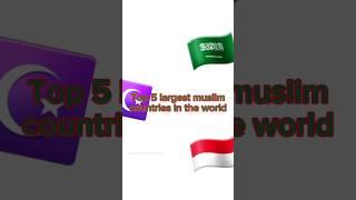 Top 5 largest muslim countries in the world 