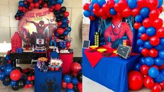 diy spiderman birthday theme decorations  spiderman theme birthday decoration ideas