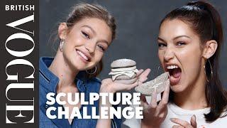 Gigi And Bella Hadid Take The Sculpture Challenge  Vogue Challenges  British Vogue