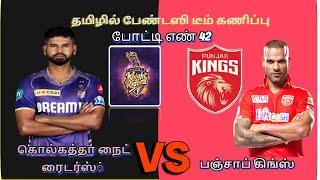 KKR VS PBKS  Match No 42  TATA IPL 2024  Fantasy Team Prediction in Tamil  #ipl2024 #ipl