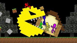 Stickman VS Minecraft Pacman.exe Survival Movie - AVM Shorts Animation