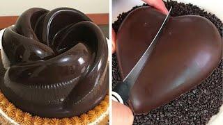 Satisfying Chocolate HEART Cake  Yummy Chocolate Cake Hacks  Easy Cake Decorating Recipes