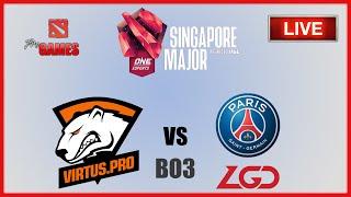 GAME 2 Virtus.pro VS PSG.LGD English Cast BO3 - Singapore Major 2021  LIVE NO DELAY