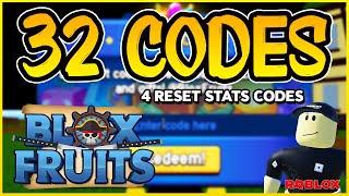 NEW CODE32 WORKING CODES for BLOX FRUITS  Roblox 2024  4 Points Reset StatsCodes for Roblox TV