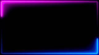 Neon Blue And Pink Color Light Frame Border LOOP VIDEO Black Screen  Template  After Effects