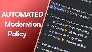 Discord Automated Moderation Policy with Sapphire Bot  2023