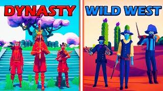 DYNASTY TEAM vs WILD WEST TEAM - Totally Accurate Battle Simulator  TABS