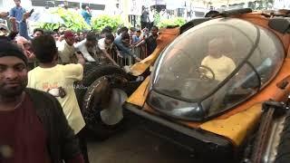 #Kalki2898ad Prabhas Car Bujji Reached Vijayawada  Bujji Craze In Vijayawada 