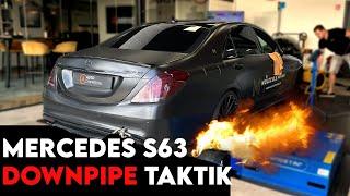 Yok Böyle Bir Ses - Mercedes S63 W222 5.5L Stage 2 Straightpipe & Decat X-pipe Tuning Dyno Test