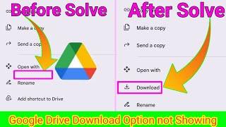 Google drive download option not showing  How To Enable Download Option in Google drive