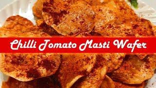 Chilli Tomato Masti Potato Chips Recipe  Easy Homemade Potato Chips In Tomato Flavour