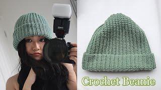 How to Crochet a Beanie Hat  Knit Look Crochet Beanie