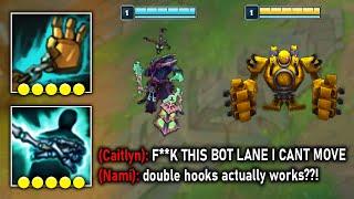 THIS DOUBLE HOOK BOTLANE NEVER LETS THEM MOVE HILARIOUS COMBOS