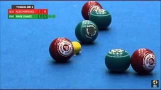 Alex Marshall v Mark Dawes World Indoor Bowls 2016 Shot 2