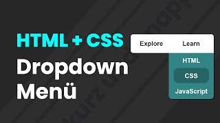 Dropdown Menü mit HTML und CSS erstellen  Tutorial Deutsch