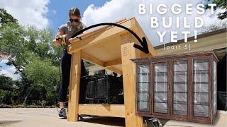 Andreas Biggest Furniture Build Ever Pt. 5  DIY Massive China Cabinet Build With Glass Doors