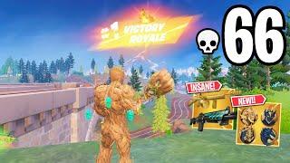 66 Elimination GROOT Solo vs Squads WINS Full Gameplay NEW FORTNITE CHAPTER 5 SEASON 2