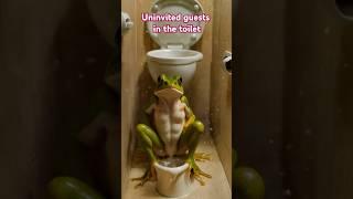 Frog in the toilet#frog #strangerthings