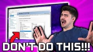 This Setting is Ruining Your PC - GsyncFreesync & FPS Caps