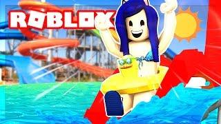 I SPENT 24 HOURS IN A ROBLOX WATER PARK Roblox Roleplay