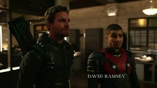 Arrow 6x23 Opening sceneTeam Arrow vs Diez policemanOliver talks to Anatoly