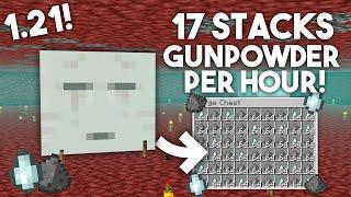 EASIEST GHAST & GUNPOWDER Farm in Minecraft Bedrock 1.21 MCPEXboxPS4Nintendo Switch