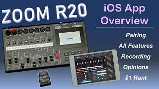 ZOOM R20 iOS Control App Overview iPad pairing feature walkthrough and opinions