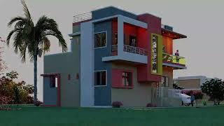 3D Elevation Proposed Plan At Wasgaon Kharde Deola