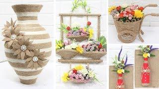 5 Jute craft ideas  Home decorating ideas handmade  #3