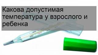 Какова допустимая температура у взрослого и ребенка