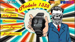 Skmei 1335 español - Manual- Tutorial - Configuración de alarma Cronometro Doble Reloj Integrado.