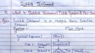 Switch statement in C programming  What is switch case? With syntax and flow chart in C language