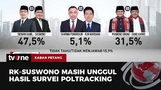 Survei Poltracking RK-Suswono 475% Pramono-Rano 315% Dharma-Kun 51%  Kabar Petang tvOne