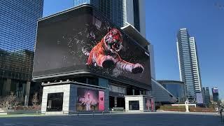 Samsung LED Giant 3D Billboard with in Gangnam Seoul Korea