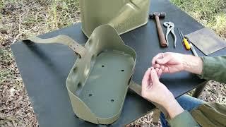 How To Rivet the WW2-style 2-Piece Hold Down Strap for Jerry Can Mount Jeeps & Military Vehicles